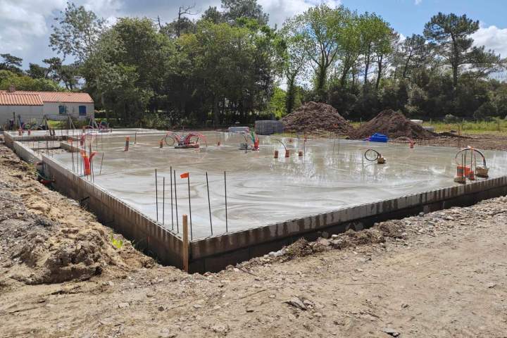 Construction fondations maison Challans